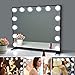 Nitin Hollywood Vanity Mirror with Lights, Black Lighted Makeup Mirror with 14 Bulbs, Tabletop or Wall Mounted Vanity Mirror for Bedroom Dressing Room (Black)