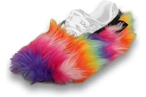 BRUNSWICK BOWLING PRODUCTS Master Fuzzy Rainbow Ladies Shoe Covers - Large