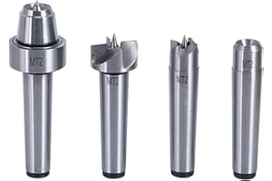 8MILELAKE MT2 Wood Lathe Live Center Set, 4pcs Drive Spur Cup Kit Arbor Woodworking