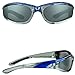Bikershades Chrome and Blue Frame Anti Glare Mirrored Motorcycle Sunglasses with Rhinestones Foam Padded for Women