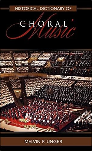 Historical Dictionary Of Choral Music Historical Dictionaries Of Literature And The Arts Unger Melvin P 9780810857513 Amazon Com Books