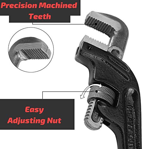 Mr. Pen End Pipe Wrench, 12 Inch, Offset Pipe Wrench, Plumbing Tools, Pipe Wrench, Large Wrench