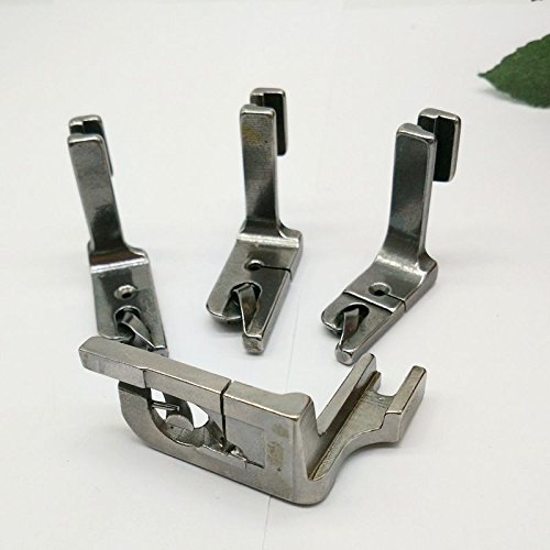 HONEYSEW 5 FIXED HIGH SHANK SCROLL HEMMER FEET FOOT SET For Consew 7360R-1 2230