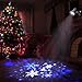 Christmas Projector Lights LED White Blue Rotating Snowflake Snowstorm Light Projector with Snowfall for Halloween Birthday Wedding Theme Party Garden Home Winter Outdoor Indoor Decor