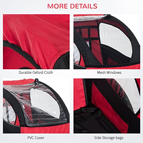 Aosom Elite ThreeWheel Bike Trailer for Kids Bicycle Cart for Two