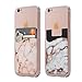 Cardly (Two Cell Phone Stick on Wallet Card Holder Phone Pocket for iPhone, Android and All Smartphones. (White & Pink)