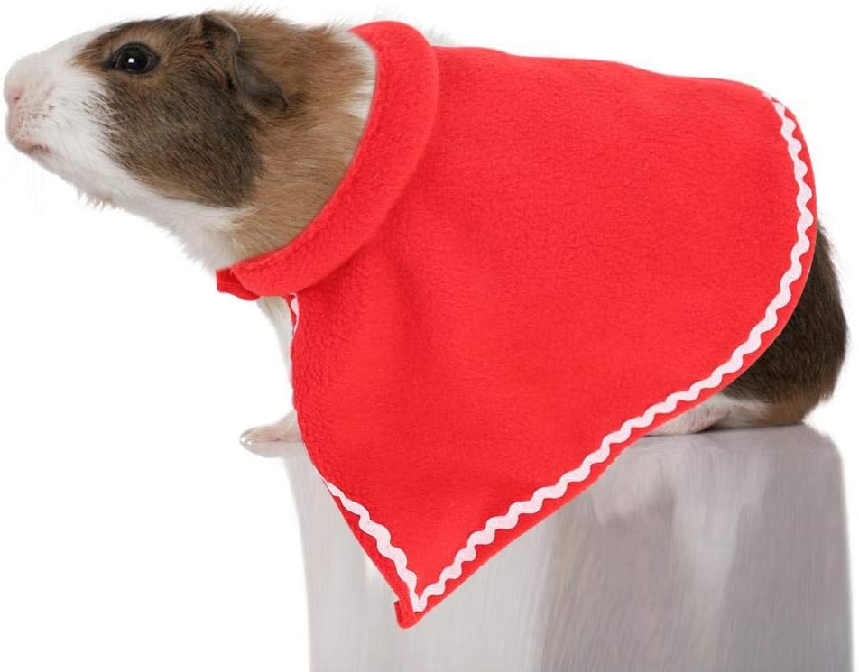 Pet Red Mantle Soft Cute Pet Cloak Rabbit Christmas Clothes Small Pet Festival Costume for Rabbit Guinea Pig Kitten Puppy(2#) - Image 5
