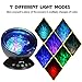 GRDE Remote Control Projector Light With Built-in Music Player 12 LEDs 7 Color Changing Modes Ocean Wave Projector Night Light for Bedroom Living Room (Black)