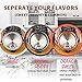 Silicone Sealing Ring for Instant Pot Accessories - Fits 5 or 6 Quart Models, Orange, Brown and Common Transparent White, Sweet and Savory Edition Pack of 3
