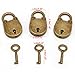 Kathson Old Vintage Antique Style Mini Archaize Padlocks Key Lock With key (Lot Of 3)