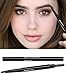 Waterproof Smudgeproof Longlasting Eyebrow Pencil Brow Liner Cruelty Free Sweatproof Drawing Eye Brow with Brush for Girls Women Novice (gray)