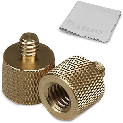 Patuo 1/4-20 Inches Male to 3/8-16 Inches Female Manfrotto Tripod Thread Reducer/ Adapter Brass Screw,Replaces (2-pack)