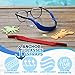 Baby Glasses and Sunglasses Strap 2pk | Active Kids with Bonus Stickers (Blue + Red)