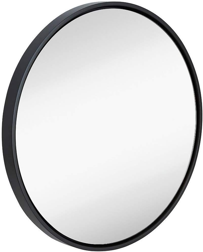 Espejo Espejo de baño redondo negro para el dormitorio de la sala de