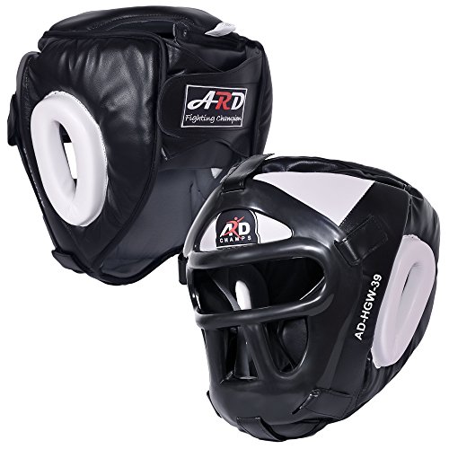 ARD Leather Art MMA Boxing Headgear for Muay Thai, Sparring, Taekwondo, Martial Arts, Grappling, Karate