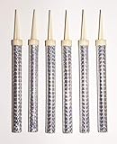 Pack of 6 Silver Wrapping Sparkling Candles/Bottle Service/Birthday/Wedding/Sweet 16 / Party Candle (Pack of 6, Silver)
