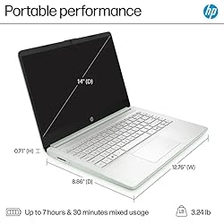 HP 14 Inch Laptop, Intel N150 Processor, 16GB