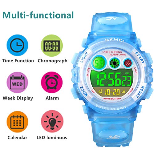 Kid Watch for Kids Digital Watch for Boys Girls Watch Multi Function LED Waterproof Watch for Kids with Alarm Wrist Watches Festival Birthday Gift