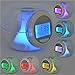 Fashion Alarm Clock with 5 Natural Sound 7 Color Changing LED Light digital LCD Screen Children's Shower Thermometer Timer Music Alarm Clock