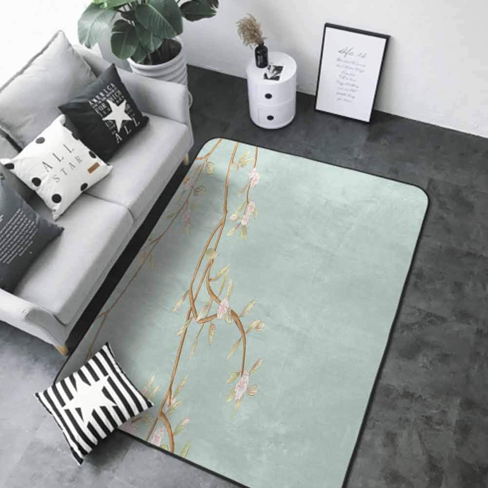 Kitchen Room Floor Mat Rug Colorful Flower, Plant, Beautiful, Artistic (26) 80"x 96" Silky Smooth Bedroom Mats