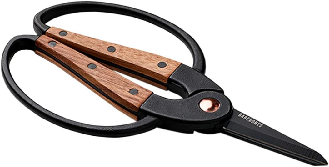 Barebones | Walnut Scissors, Small - Ambidextrous Grip, Wide Handles & Comfortable Fit: Home Improvement