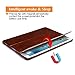 iPad Pro Leather Case, Icarercase Genuine Leather Side Open Flip Folio Style Smart Cover in Ultra Slim Design with Stand & Auto Wake/Sleep Functions for 9.7-inch(Brown)