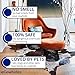 ecowhides 100% Genuine Brazilian Cowhide Rug - Brindle White Belly - Luxury Cowskin Leather Area Rug Decor (X-Large) 7 x 6 ft