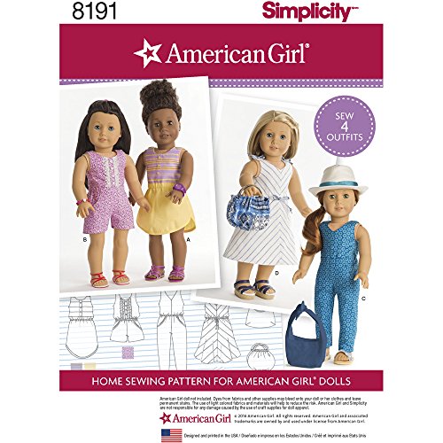 Simplicity Patterns 8191 American Girl Clothes 18