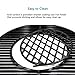Hongso 8835 21.5 Inch Non-Stick Polished Porcelain Coated Grill Grates for Weber Original Kettle Premium 22 Inch Charcoal Grill, 22
