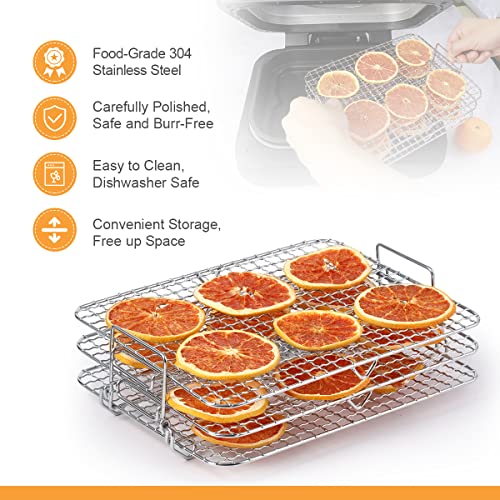 AIEVE Air Fryer Rack Compatible with Ninja Foodi Grill XL Air Fryer, 304 Stainless Steel Multi