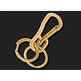 Anoley Carabiner Clip Retractable Ring Set Titanium Keychain Quick Release Hooks for Men Women