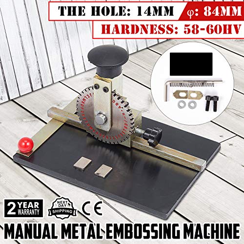 VEVOR Manual Embossing Machine Diameter 84 mm Metal Plate Stamping