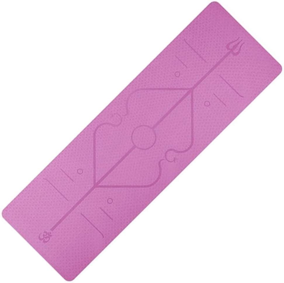 Nerplro Yoga Mat, TPE Mat with Position Line Non Slip Yoga Mat For Beginner Fitness Gymnastics Mats
