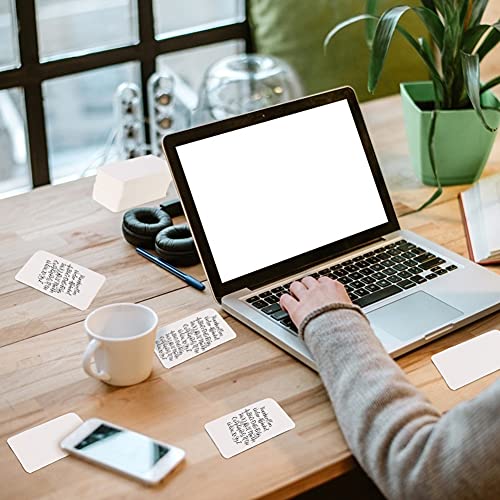 Koogel 600 Pcs White Study Cards, 2.2 x 3.5 Inch Study Cards Index Cards on Ring Flash Cards for School Learning Memory Recipe Cards Game Card