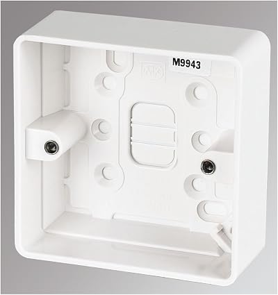 MK 1-Gang Surface Pattress Box White 30mm