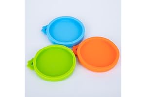 Yobbai Cat Food Can Lids, Cat Food Can Covers Lids for 3oz, 2.5oz cans, Silicone Small Can Lids Covers for Cat Food Cans, Food Safe BPA Free & Dishwasher Safe(3 PCS)
