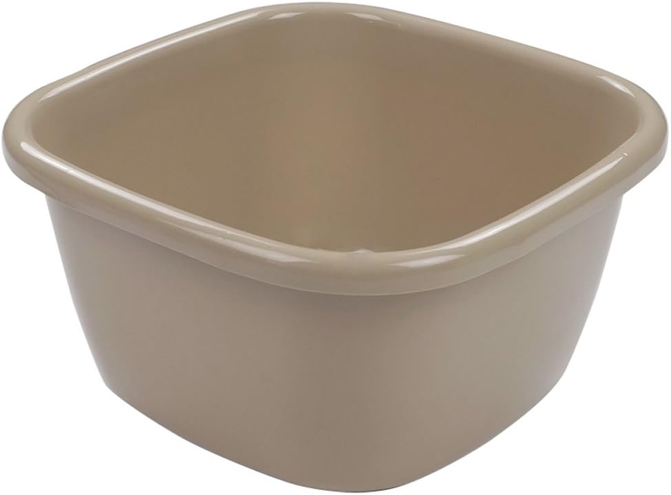 Eagrye 18 Quart Large Plastic Wash Basin, Khaki, F