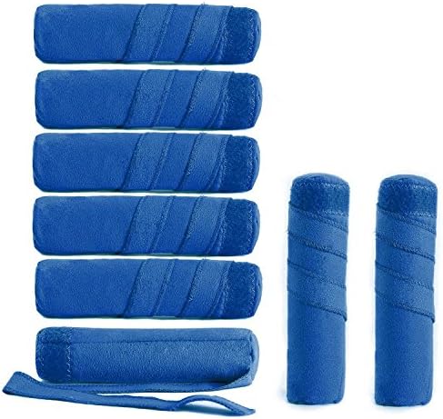 STFLY Sleep Hair Curler Absorbent Heat Free Curlers, Curl Your Hair Without Damaging, Includes 8 Large (6 Inch) Rollers for Long Thick or Curly Hair (6in, Royal-Blue)