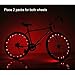 Bike Lights Bicycle Wheel Lights - Ultra Bright LED - Bike Wheel Light String (1 pack) - Assorted Colors Bicycle Tire Accessories- Burning Man Accessory - Red
