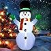 Albrillo Christmas Inflatable Snowman 7Ft Upgraded Christmas Snowman with Lighted Indoor Outdoor Yard Lawn Party Xmas Decorations 5 Stake and 3 Tether