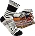 Women's Snowflake Pattern Casual Cotton Fashion Crew Dress Socks,5 Pairs Set