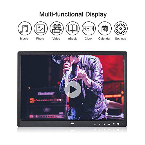 DishyKooker 15 inch Digital Picture Photo Frame 1280x800 HD Resolution 16:9 Wide Picture Screen Clear and Distinct Display White UK Plug Electronic Cell Phones Accessories for Travel/Work