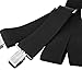 GoTEK Mens X Shape Braces Adjustable and Elastic Suspenders with A Very Strong Clips - Heavy Duty 50MM Wide Black OS