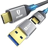 For Thunderbolt 4 Cable 40Gbps 2 in 1 USB C Cable