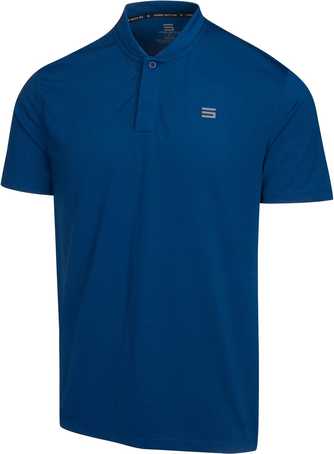 Three Sixty Six Quick Dry Collarless Golf Shirts for Men - Short Sleeve Casual Polo, Stretch Fabric: Clothing