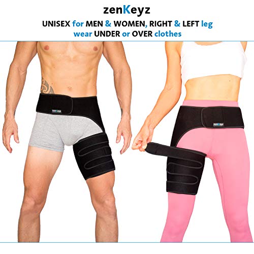 Copper Compression Hip Brace Sciatica Groin Wrap for Pain Relief