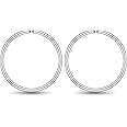 Small Gold Sterling Silver Huggie Hoop Earrings for Women Cartilage Nose Helix Tragus (Silver, 8mm 20 gauge / 1 pair)