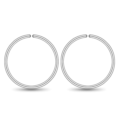 925 Sterling Silver Conch Hoop Earrings, Dainty Conch Piercing