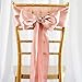 Efavormart 25pcs Rose Gold Satin Chair Sashes Tie Bows for Wedding Events Decor Chair Bow Sash Party Decoration Supplies 6 x106