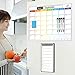 Magnetic Dry Erase Refrigerator Calendar - Monthly Calender and Today List, Fridge Whiteboard with Thickened Magnet - Schedule Planner Wall White Board Kit for Kids